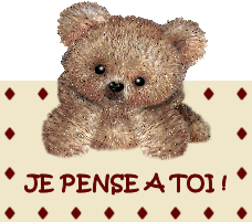 Gif animé je pense à toi ourson
